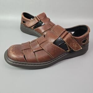 Josef Seibel Womens 42 Fisherman Sandals 11.5 Brown Leather